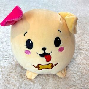 2017 Moose Pikmi Pops Plush Stuffed Tan Pink Puppy Dog Toy Animal